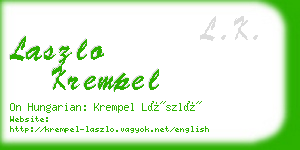 laszlo krempel business card